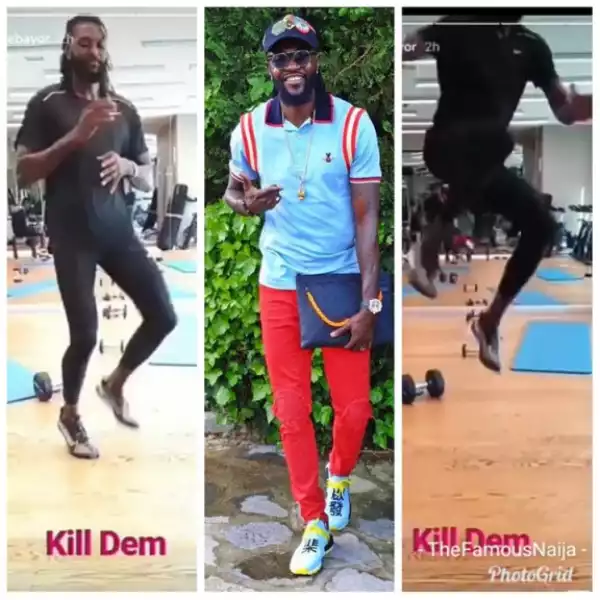 Togolese Football Star, Emmanuel Adebayor Shows His Gbe Body Moves At The Gym (Pics)